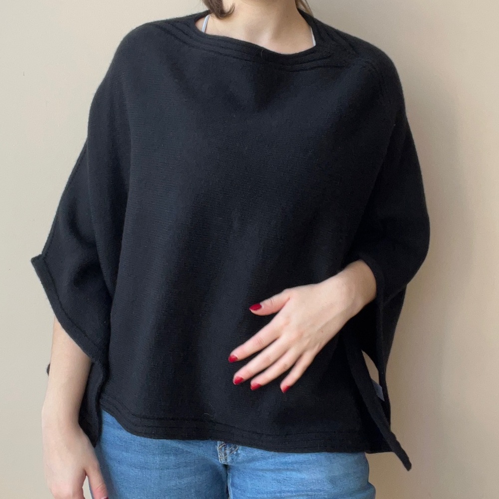 NWT Soft Black Poncho